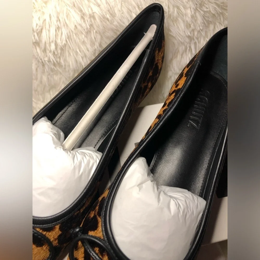 SCHUTZ Animal Print Women's Flats NWT NWB size 7.5